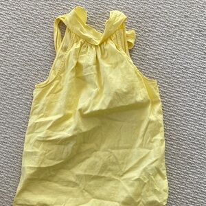Yellow Tie Neck Halter Top